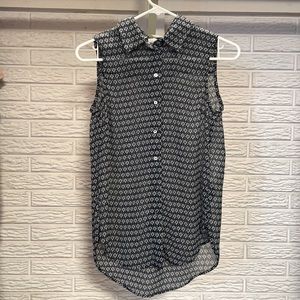 Blue Pattern Blouse